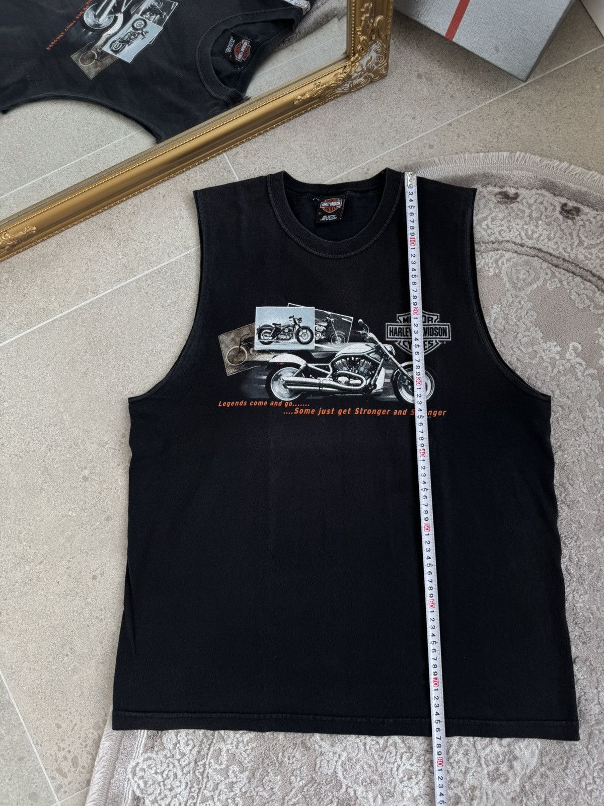 Harley Davidson Vintage 2002 Harley Davidson Sleeveless T-Shirt - Weder Moto Size US XL / EU 56 / 4 - 7 Thumbnail