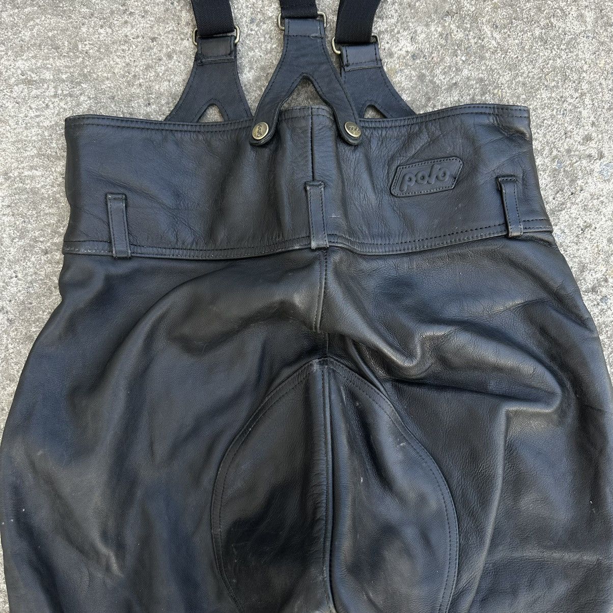 Vintage Vintage Moto Leather Pants Overalls Size 52 Polo Y2K 00s Size US 36 / EU 52 - 11 Thumbnail