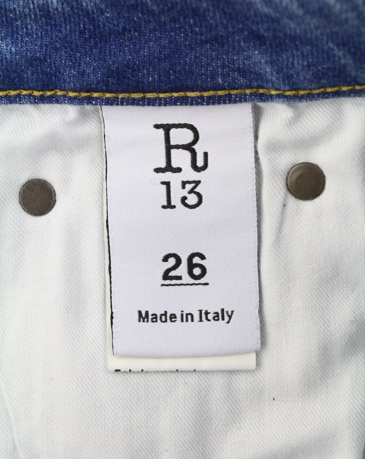 R13 KICK FIT 26 Jasper Stretch Cropped Faded Blue PS26 89081 Size 26" / US 2 / IT 38 - 9 Thumbnail