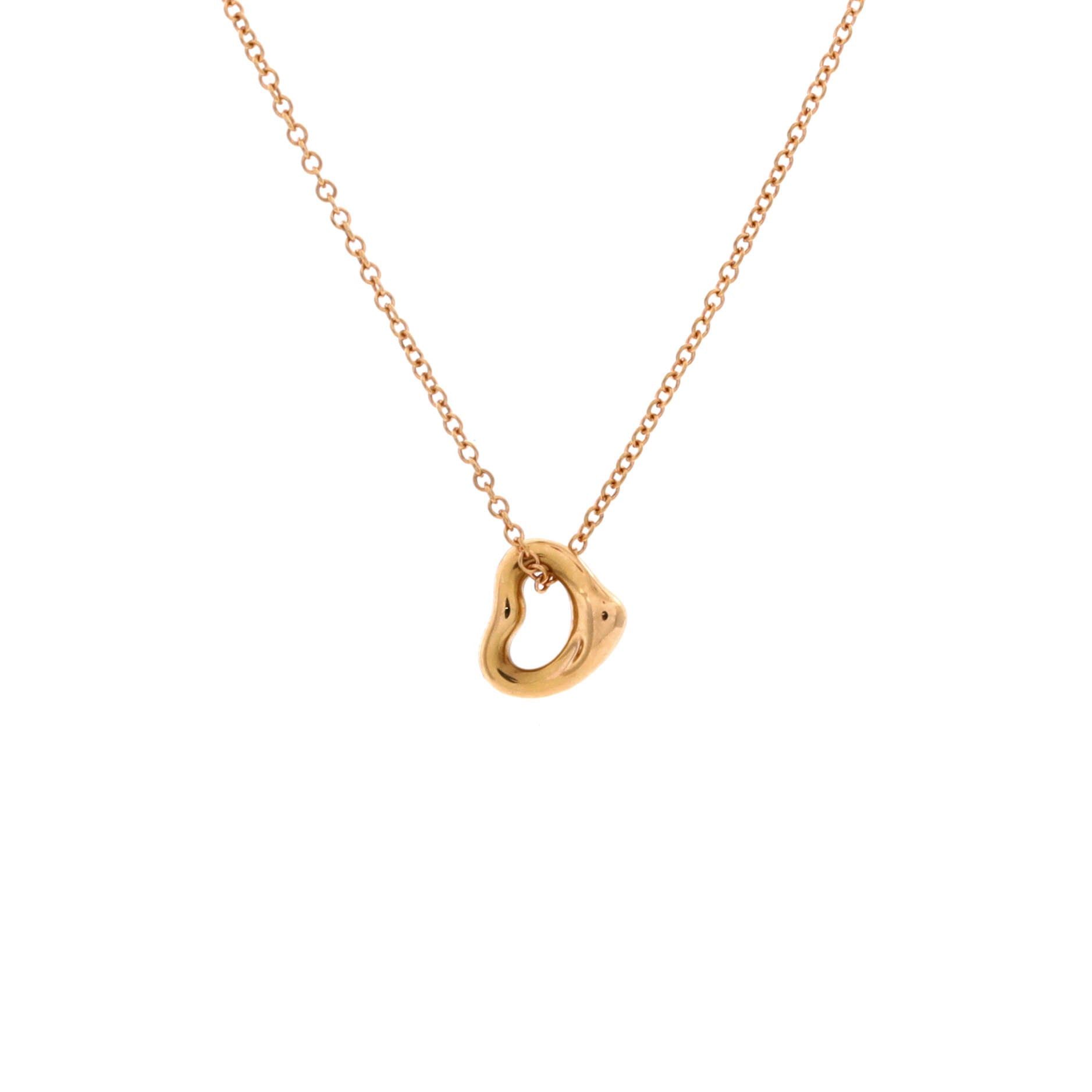 Tiffany & Co. Elsa Peretti Open Heart Pendant Necklace Size ONE SIZE - 1 Thumbnail