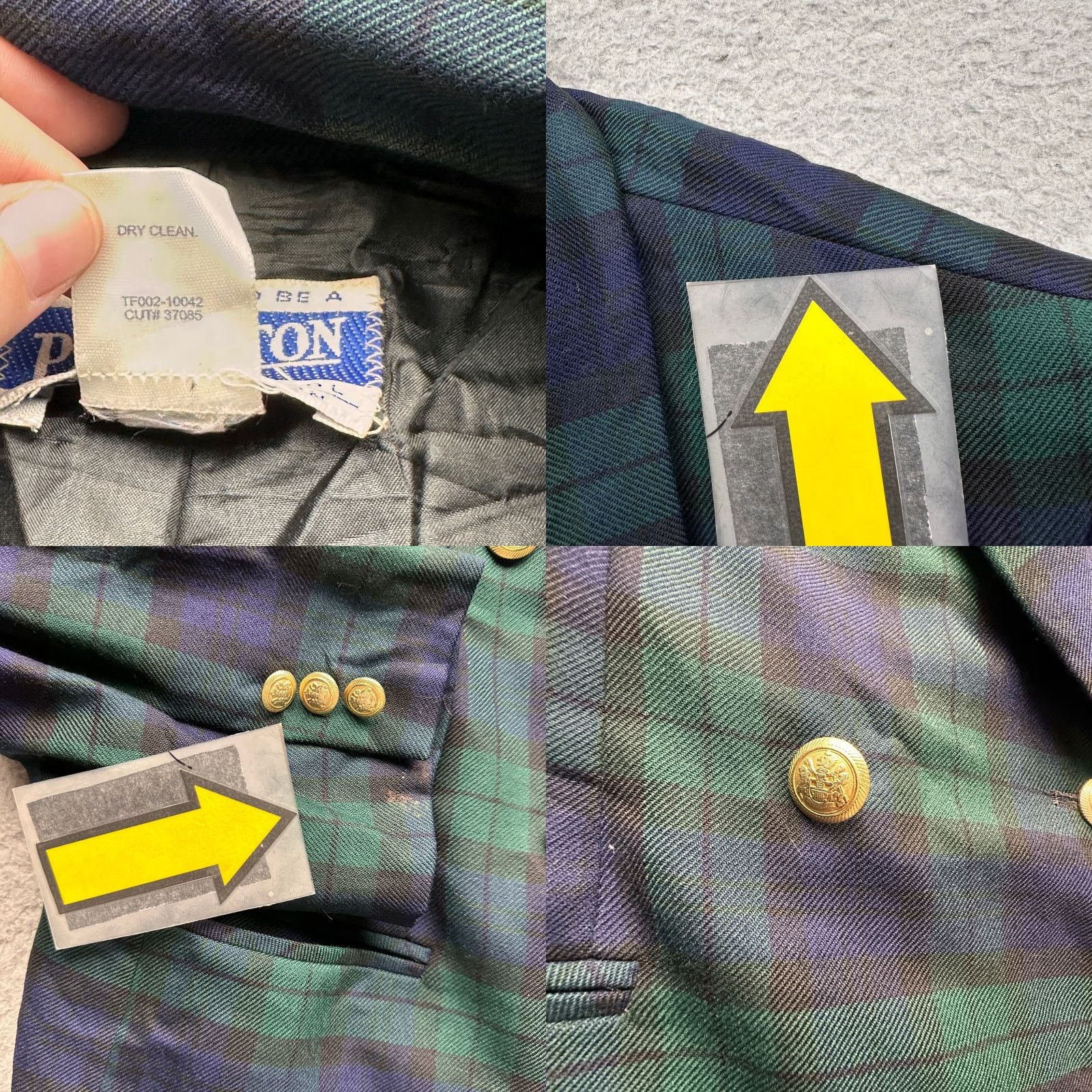 Pendleton VINTAGE Pendleton Plaid Wool Double Breasted Blazer Coat Womens XL Green Size XL / US 12-14 / IT 48-50 - 8 Thumbnail