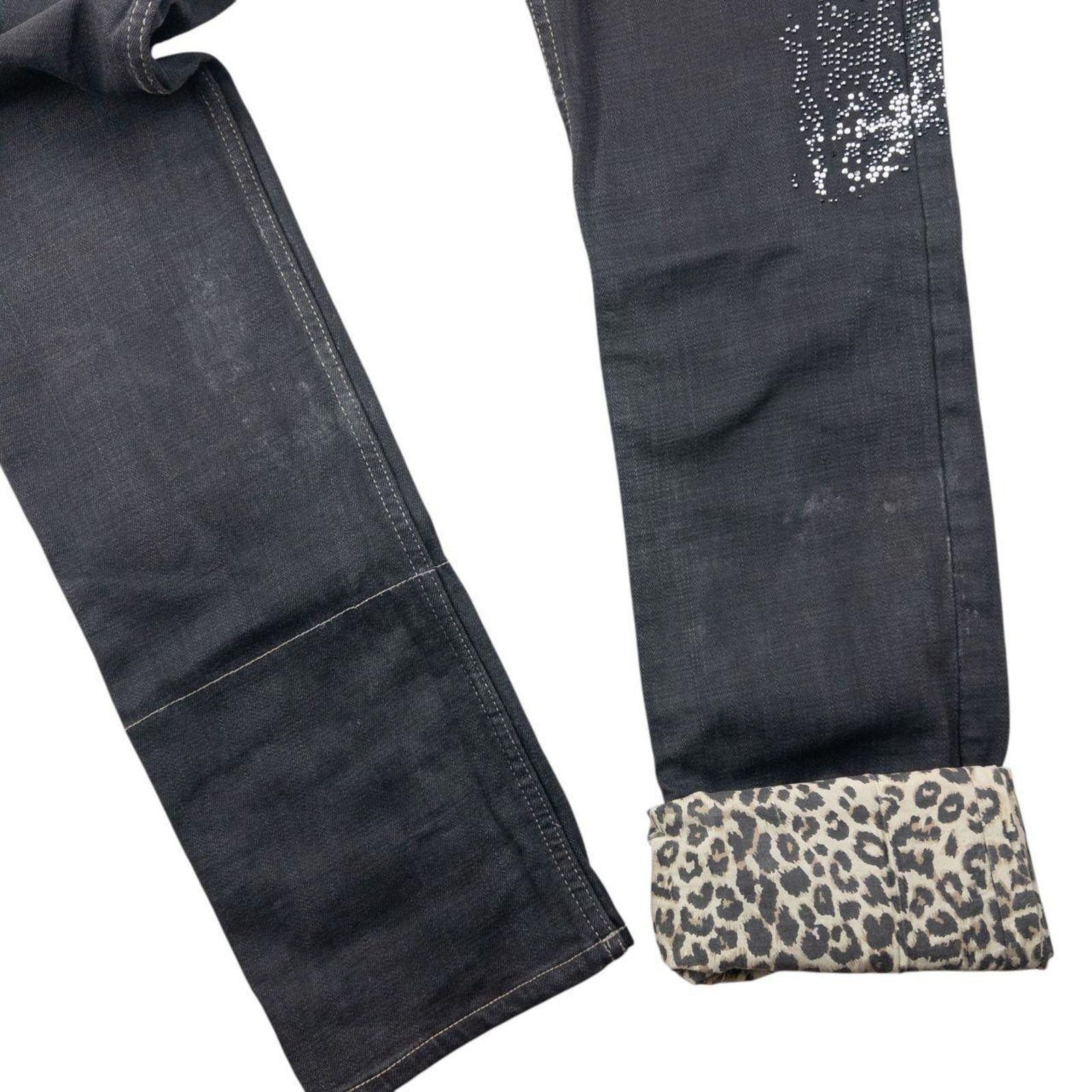 Other Vintage 2000s PPFM Roll Cuff Diamonte Denim Jeans Size W32 Size US 32 / EU 48 - 7 Thumbnail