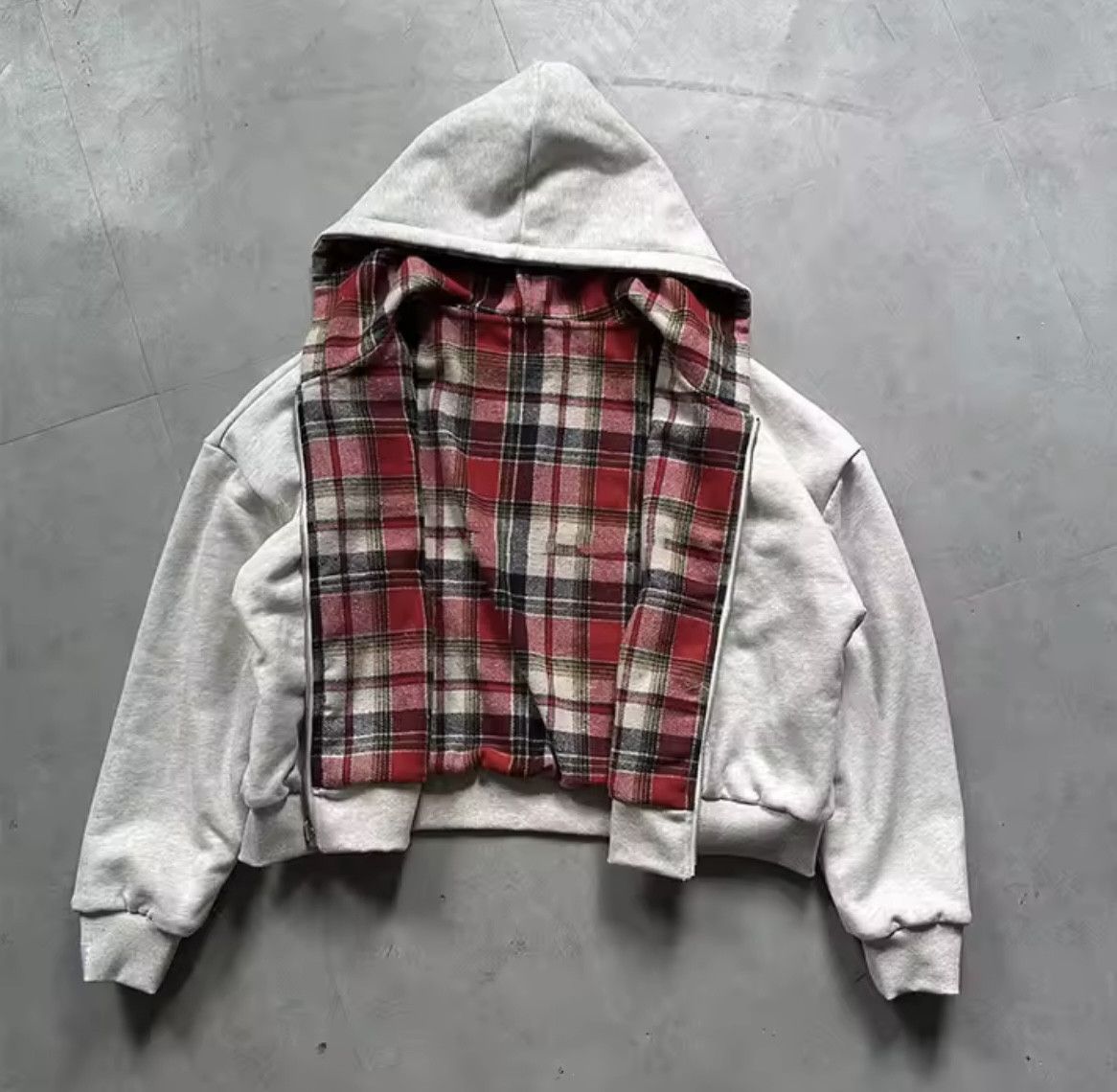 Other Y2K Kpop Harajuku Red Plaid Swag Warm Hoodies Jackets Size US L / EU 52-54 / 3 - 1 Thumbnail