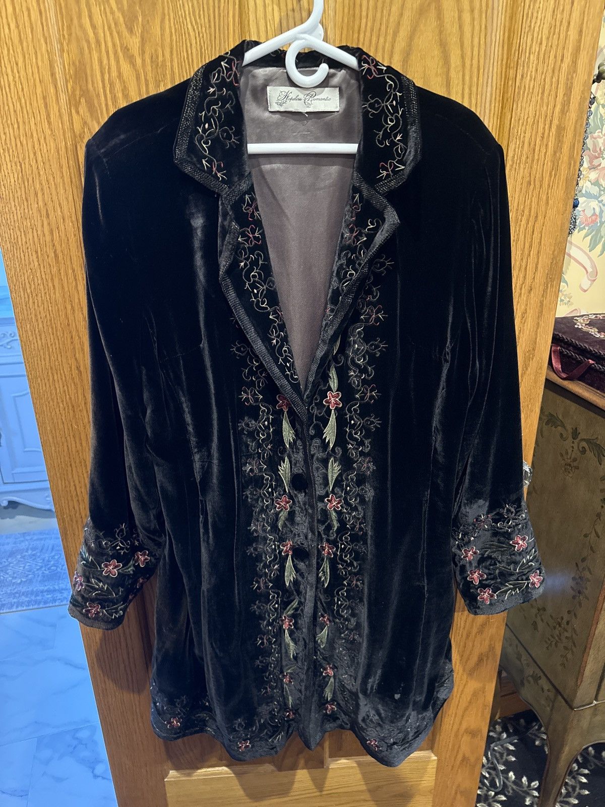 Other Velvet Opera Coat Evening Flapper Size XL / US 12-14 / IT 48-50 - 1 Thumbnail