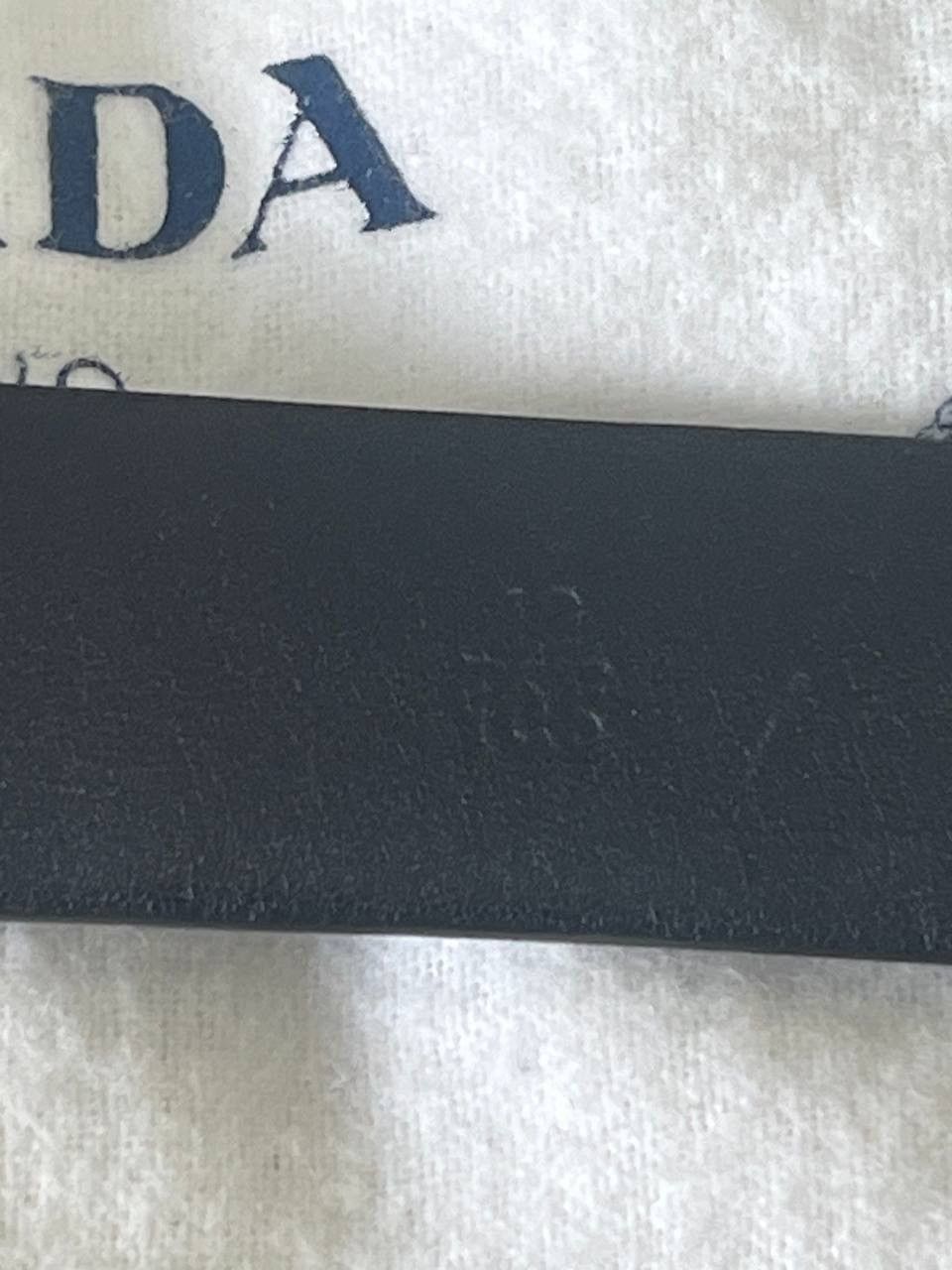 Prada Vintage Prada Black Smooth Leather Belt w/ Silver Buckle Size ONE SIZE - 5 Thumbnail