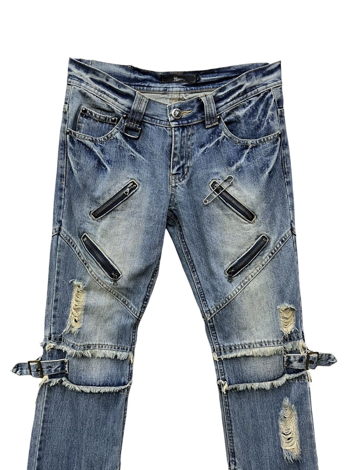 パンツ midas rare python lame denim Addict Clothes Japan 🔥Ultra Rare MIDAS Bondage Multi Zip Flare