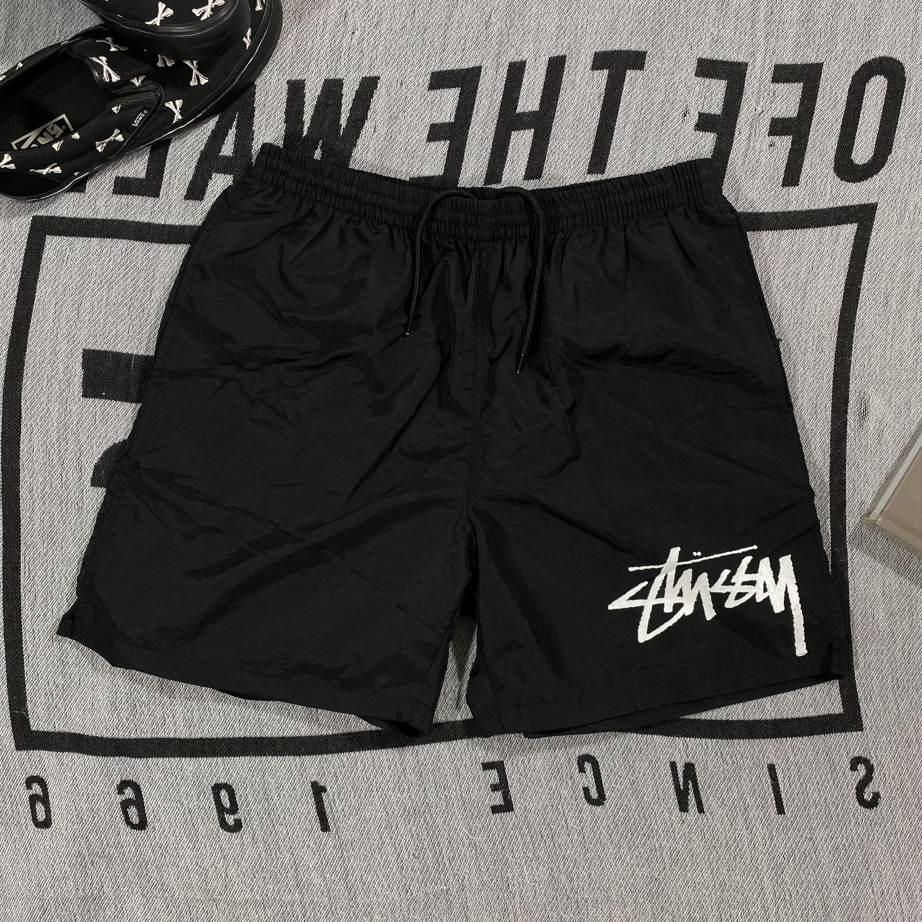 image of Stussy Big Logo Shorts 36 in Black, Men's