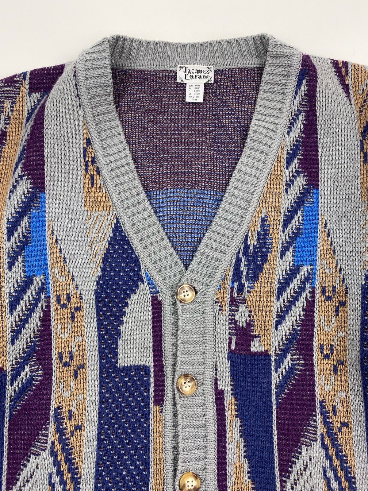 Vintage 1990’s Vintage Jacques Lorant Abstract Pattern Boxy Cardigan Size US M / EU 48-50 / 2 - 3 Thumbnail