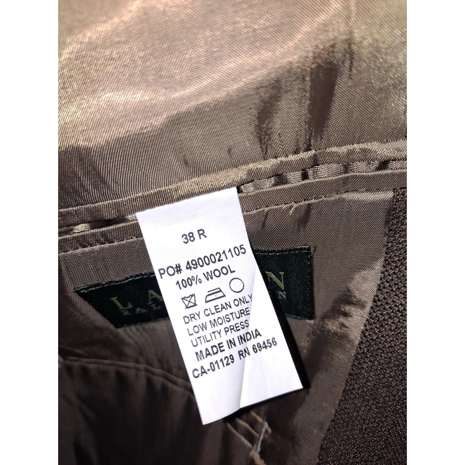 Lauren Ralph Lauren Lauren Ralph Lauren Tan 2 Button Blazer 100% Wool Size 38R Size 38R - 5 Thumbnail