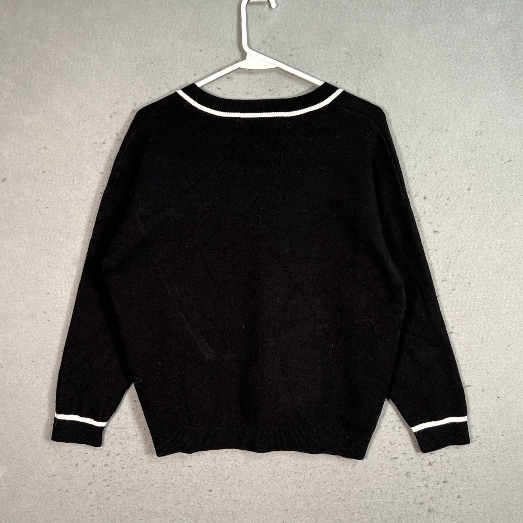 Mango Mango V Neck Knit Sweater Top Womens XS Black Pullover Long Sleeve MNG Size Size XS / US 0-2 / IT 36-38 - 6 Thumbnail