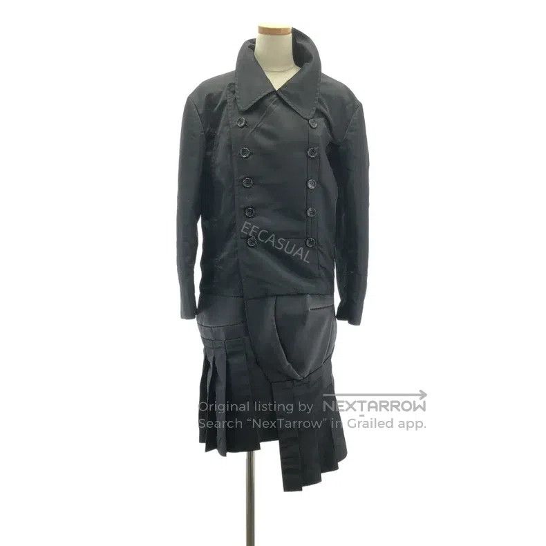 Comme des Garcons Comme Des Garcons Reconstructed pleated long coat, Black a Size XS / US 0-2 / IT 36-38 - 2 Thumbnail