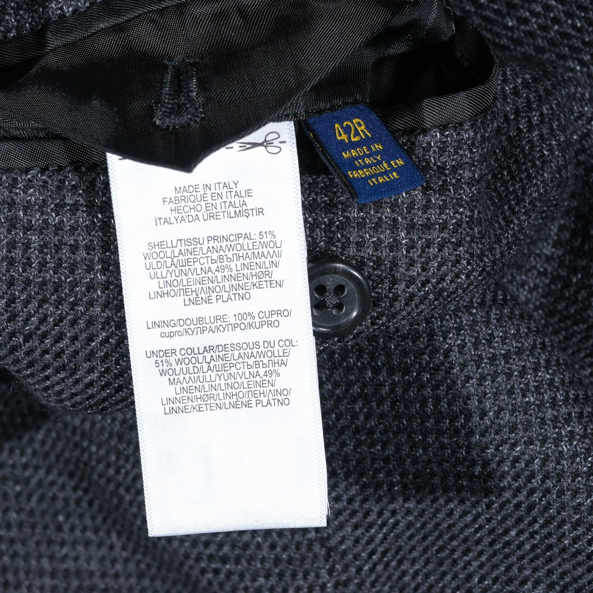Polo Ralph Lauren Unconstructed Houndstooth Sport Coat Size 42R - 7 Thumbnail