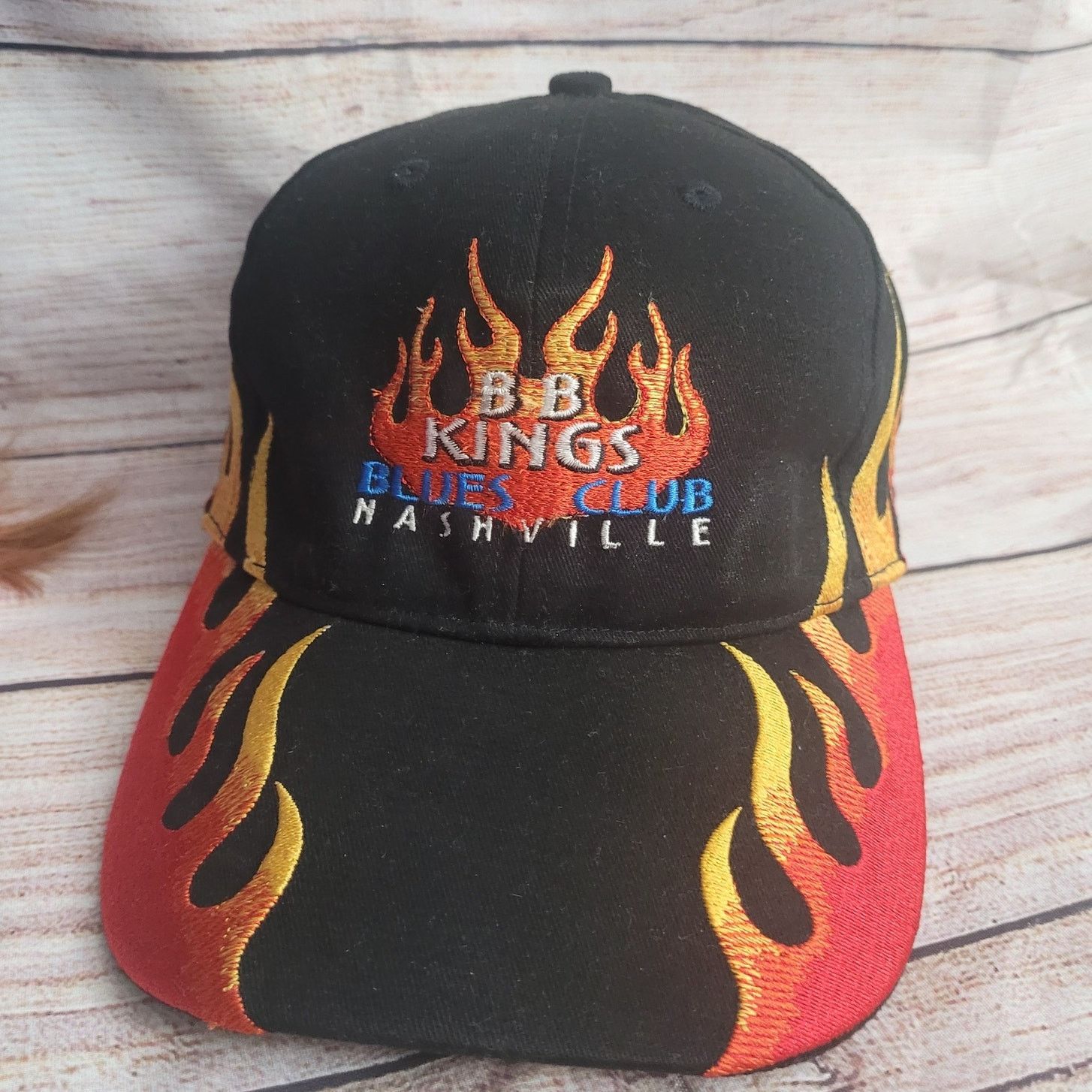 Band Tees × Vintage Vtg BB King Blues Club Flame hat band cap Size ONE SIZE - 2 Thumbnail