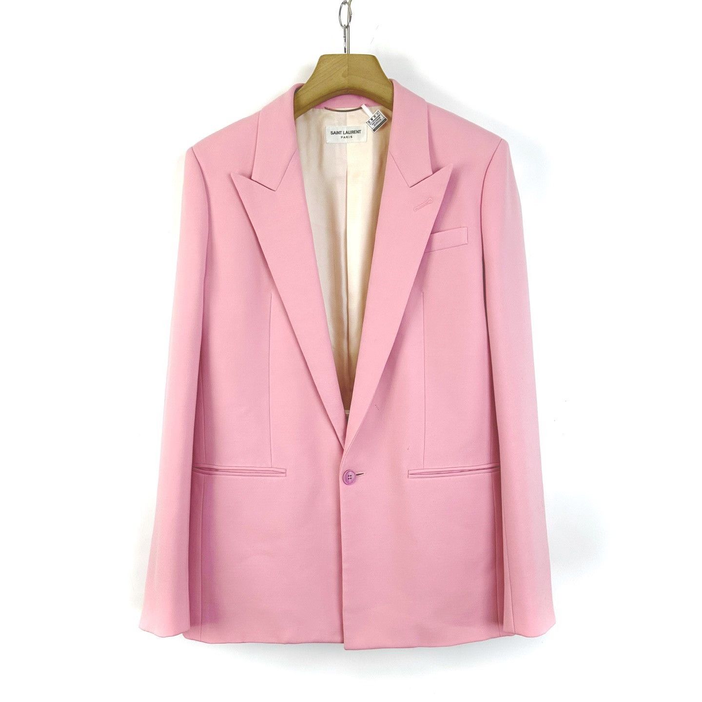 Saint Laurent Paris Saint Laurent Pink Structured Blazer Size L / US 10 / IT 46 - 1 Thumbnail