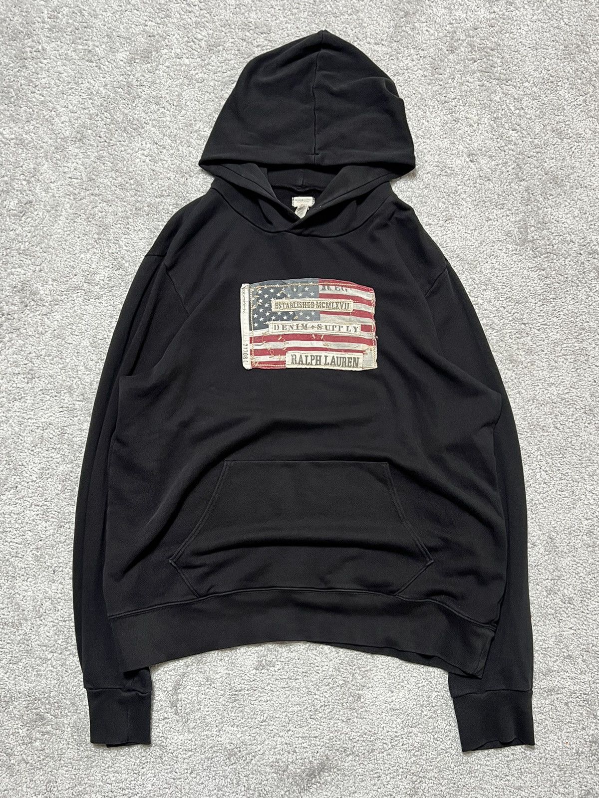 Denim & Supply Ralph Lauren Ralph Lauren Denim & Supply Flag Baggy Fit Hoodie Size US XXL / EU 58 / 5 - 1 Thumbnail