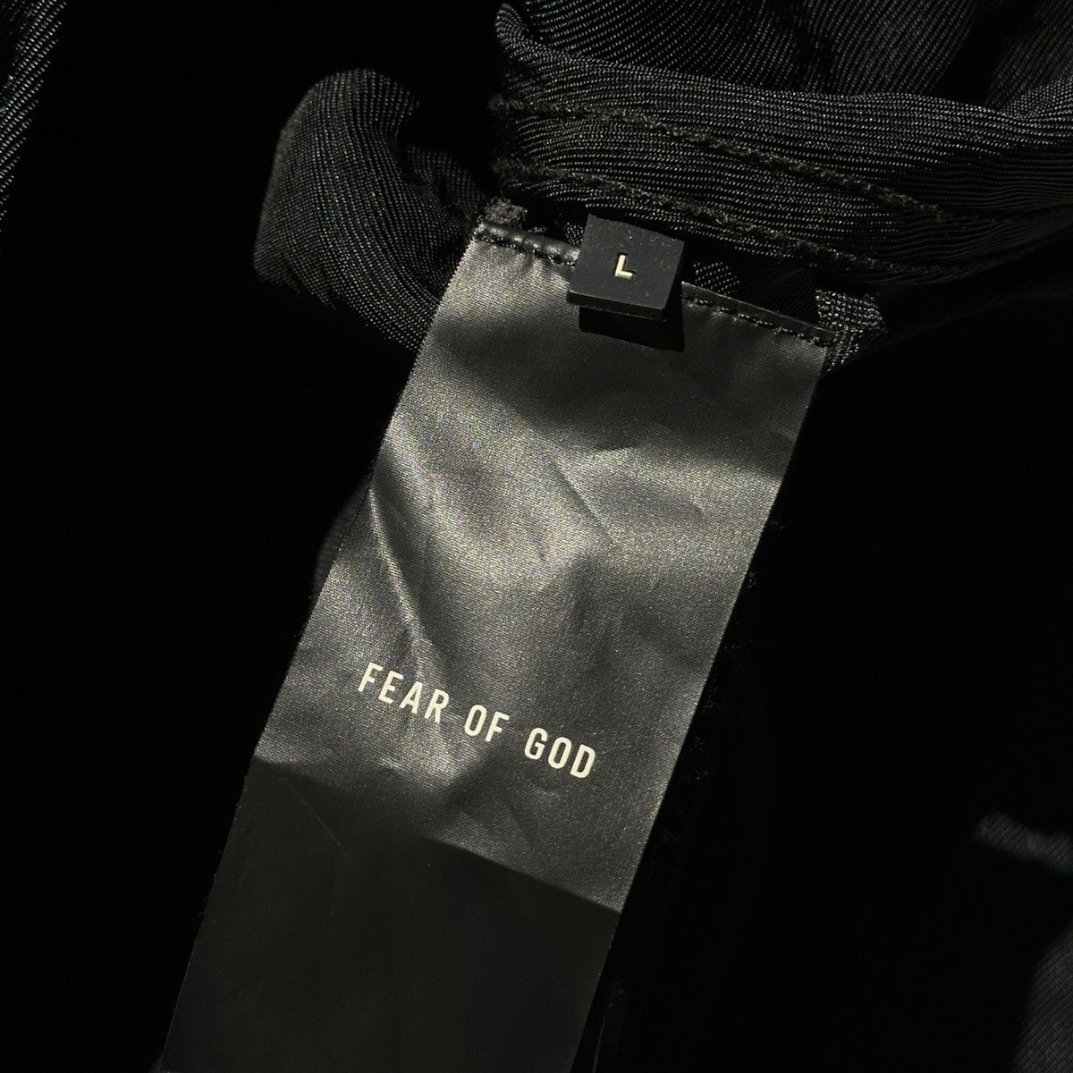 Fear of God Sixth collection Leather collar nylon trucker jacket Size US L / EU 52-54 / 3 - 5 Thumbnail