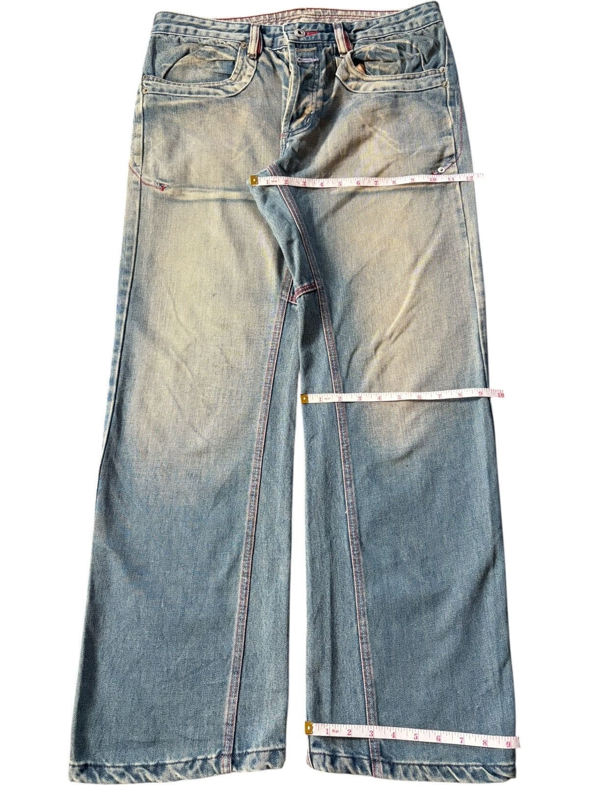 Marithe + Francois Girbaud Vintage Japanese Brand Mud Wash Distress Baggy Jeans Size US 33 - 8 Thumbnail