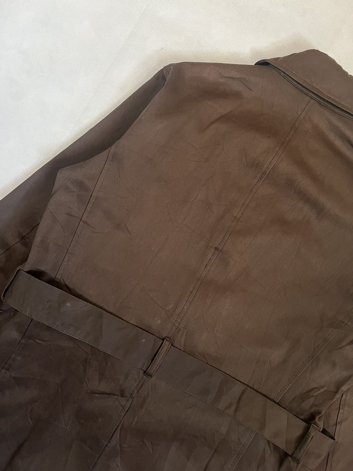 Japanese Brand Vintage TKMIXPICE Cowhide Japanese Designer Brown Coat Size XS / US 0-2 / IT 36-38 - 14 Thumbnail