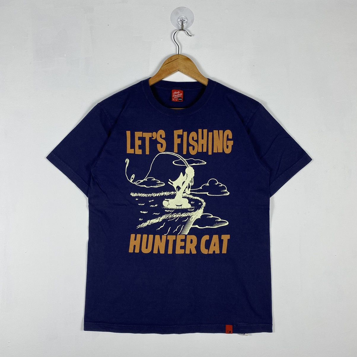 Studio D'Artisan STUDIO D'ARTISAN FELIX Let's Fishing Hunter Cat Indigo Tee Size US L / EU 52-54 / 3 - 2 Thumbnail