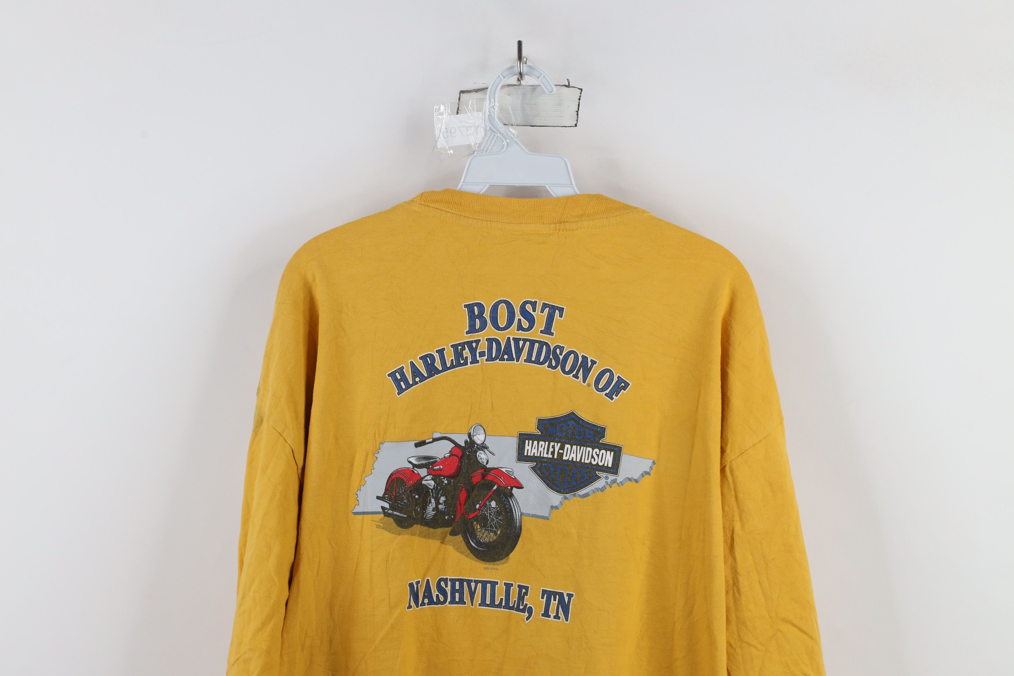 Harley Davidson Vintage Y2K Harley Davidson Spell Long Sleeve T-Shirt USA Size US XXL / EU 58 / 5 - 14 Thumbnail