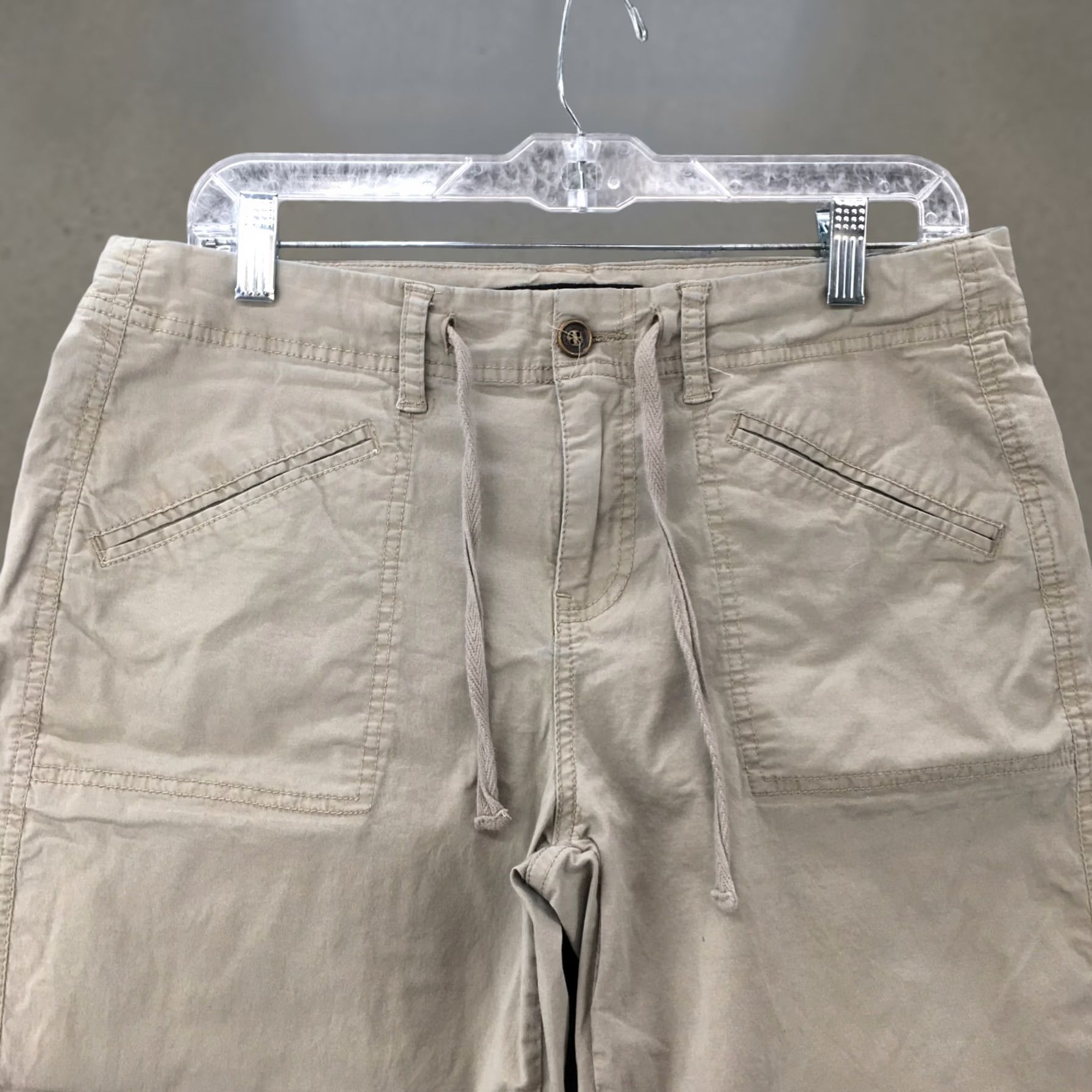 Calvin Klein Calvin Klein Jeans Capri Pants Womens 10 Beige Flat Front Zip Fly Drawstring Capris Casual Modern Womens 10 Beige Capri Pants Calvin Klein Jeans Size 32" / US 10 / IT 46 - 1 Thumbnail