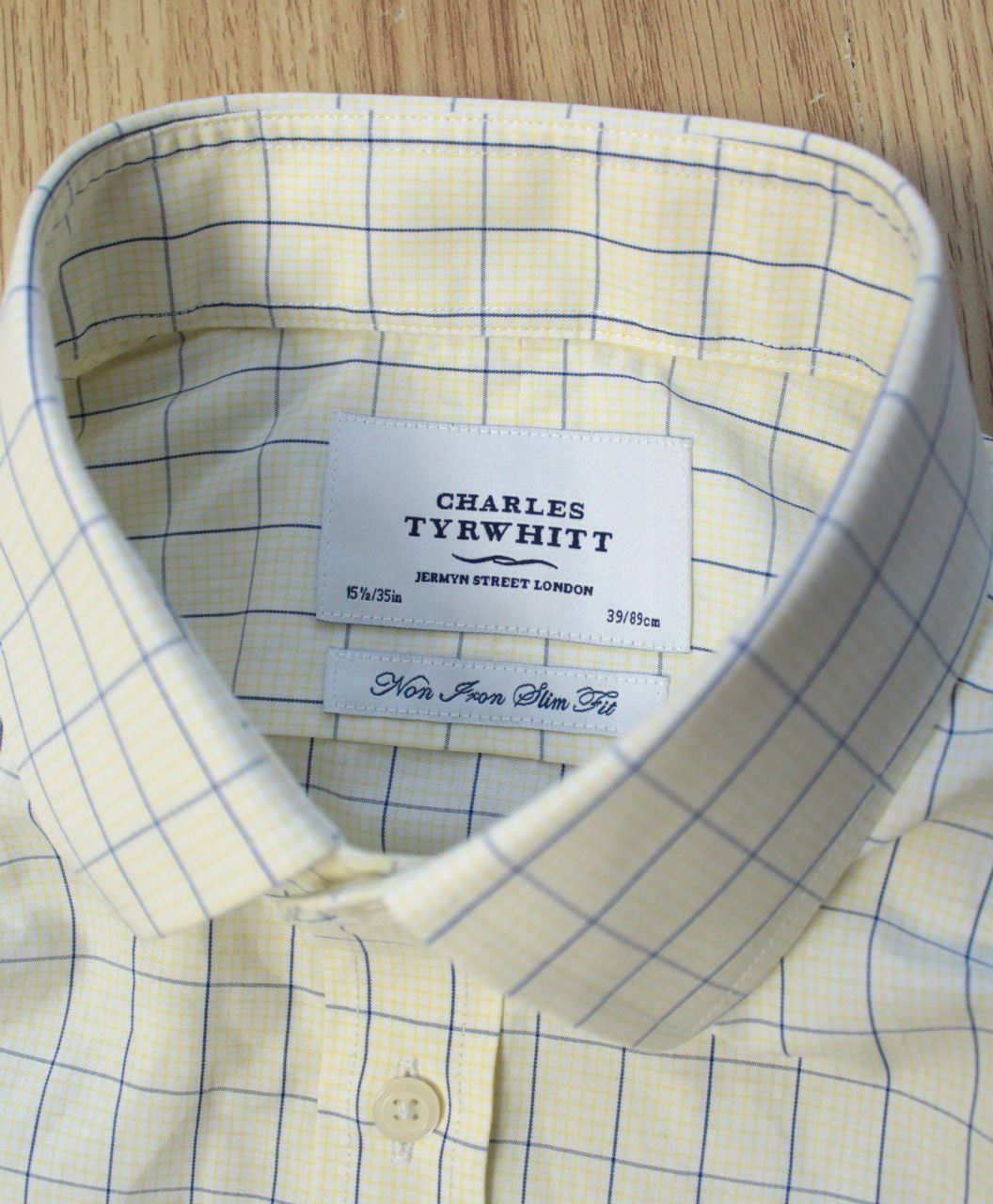 Charles Tyrwhitt 🔥 Charles Tyrwhitt Non Iron Slim Fit Button Up Shirt Cotton Size US XL / EU 56 / 4 - 3 Thumbnail