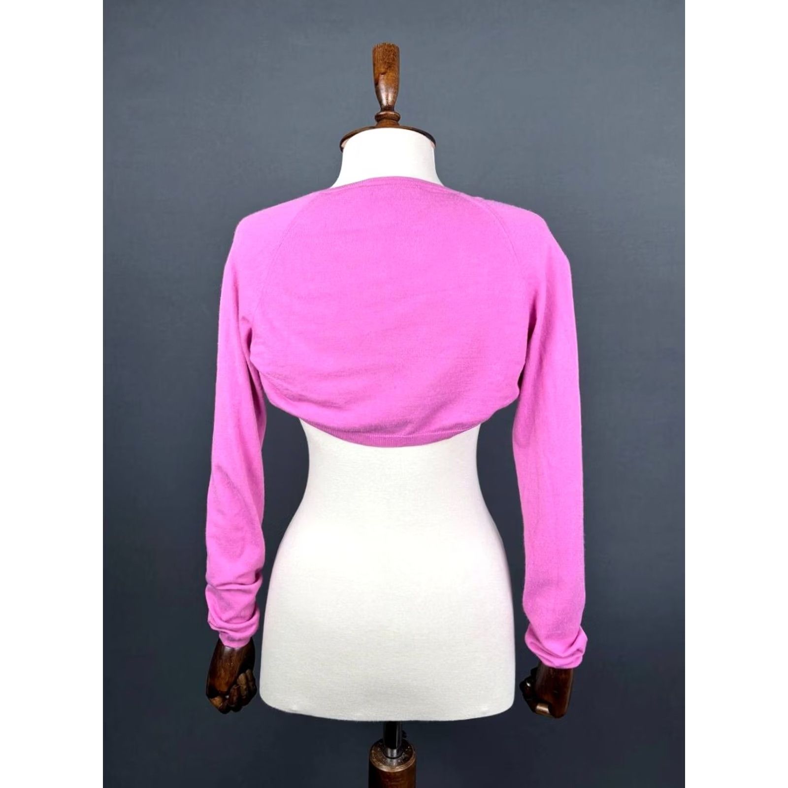 Versace Versus Versace Pink Blouse Shirt Small Women's Cropped Viscose Logo 90s Style Size S / US 4 / IT 40 - 3 Thumbnail