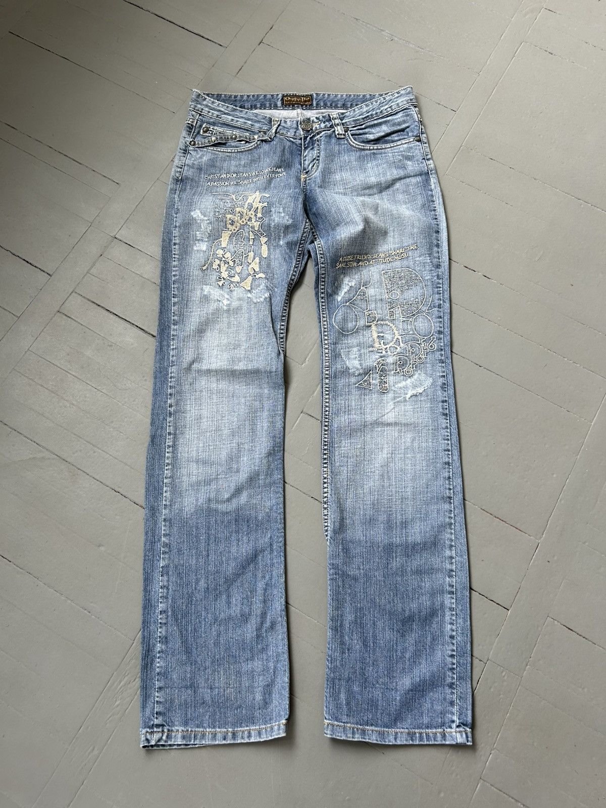 Designer × Vintage Cristian Dior style denim pants jeans Size 26" / US 2 / IT 38 - 1 Thumbnail
