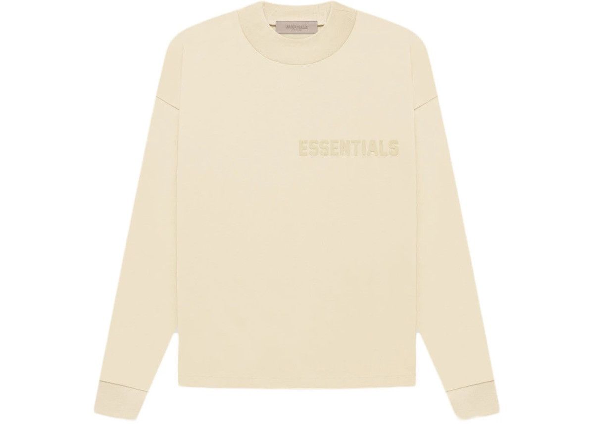 Image of Essentials L/s Tee Egg Shell in Off White, Men's (Size 2XL)