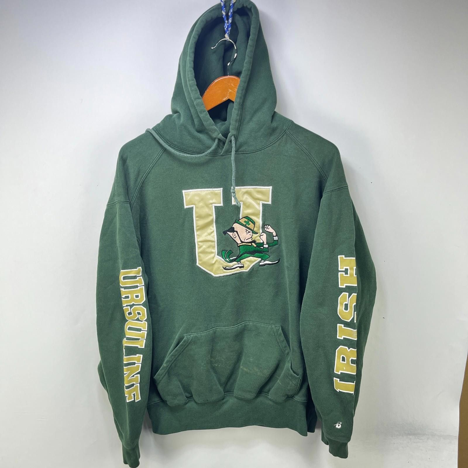 Other Vintage 90s Notre Dame Fighting Irish Hoodie Embroidered L Size ONE SIZE - 1 Thumbnail