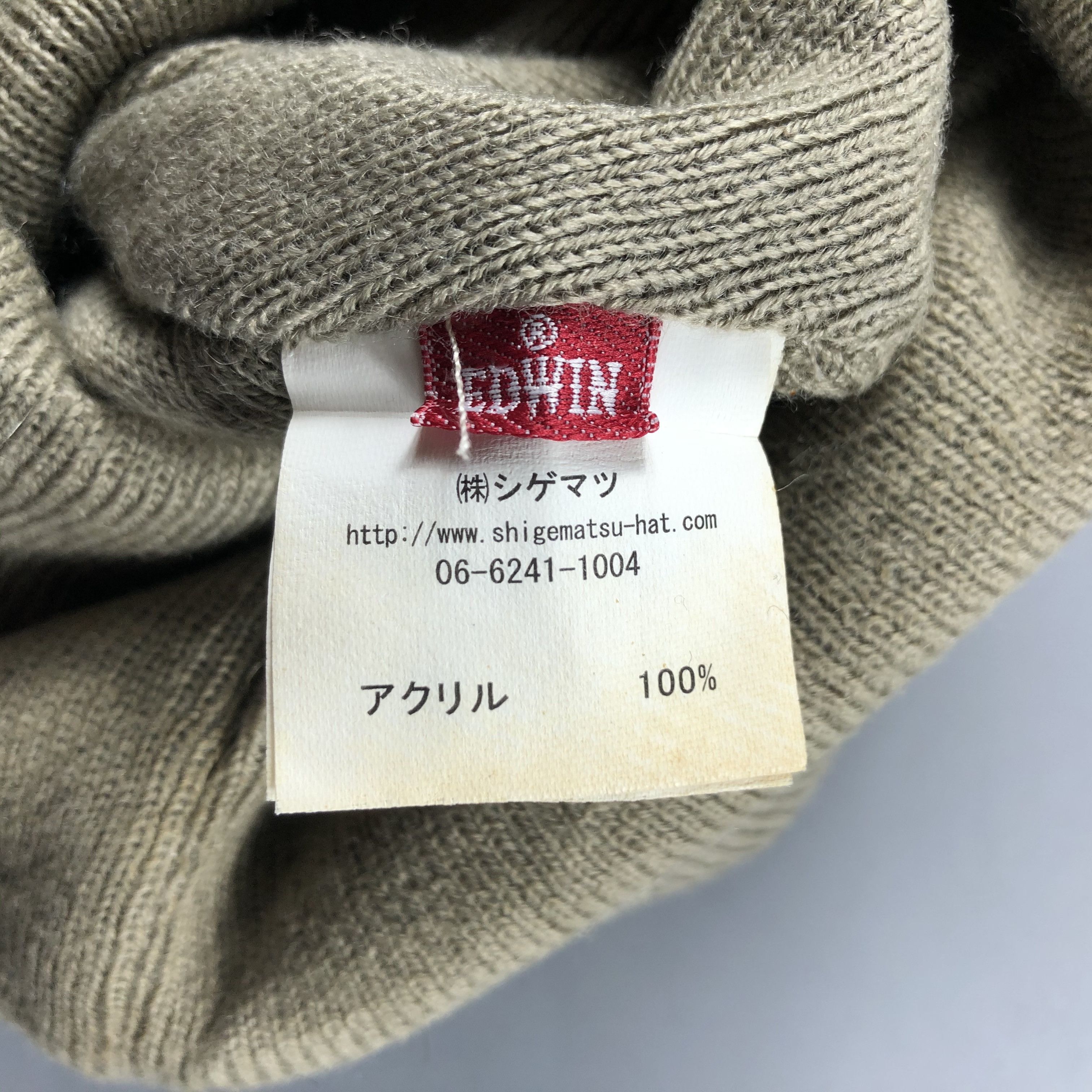 Edwin × Vintage Edwin Slouchy Beanie Snow Hat Snow Cap -D352 Size ONE SIZE - 5 Thumbnail