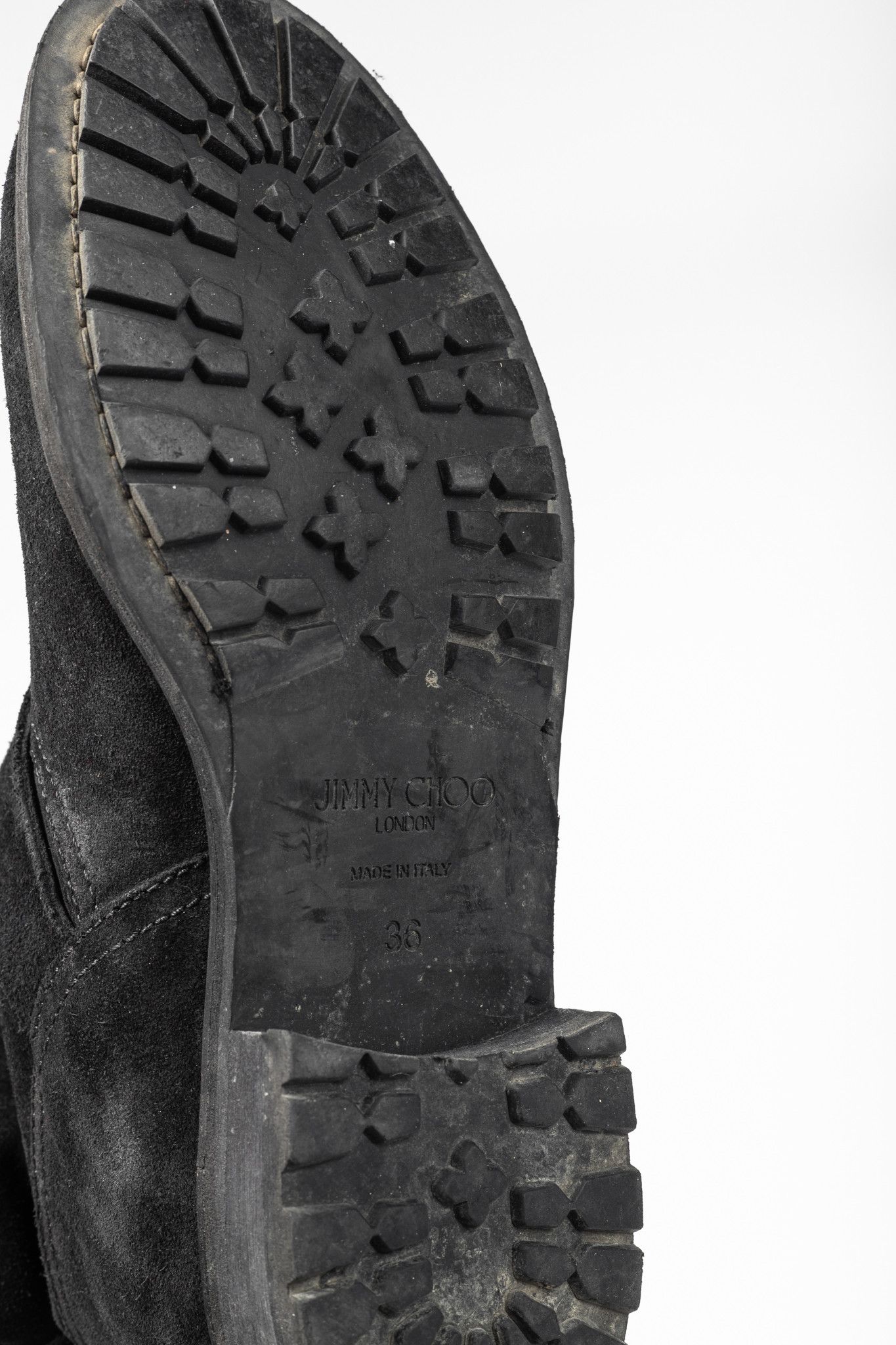 Jimmy Choo Jimmy Choo Youth Black Suede Buckled Moto Ankle Boots Size US 5.5 / IT 35.5 - 5 Thumbnail