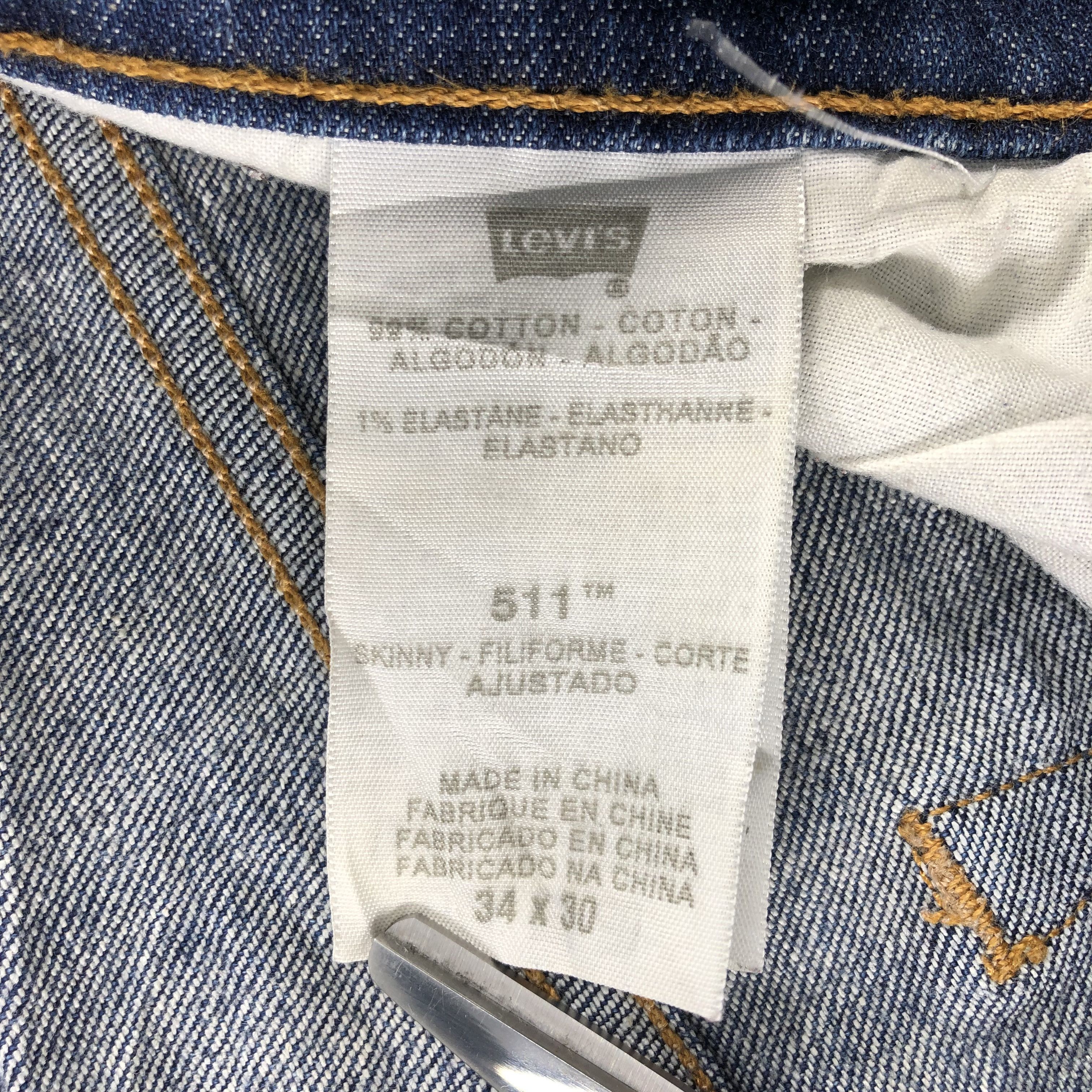 Levi's Levis 511 Jeans Faded Blue Denim KJ1048 Size US 36 / EU 52 - 17 Thumbnail