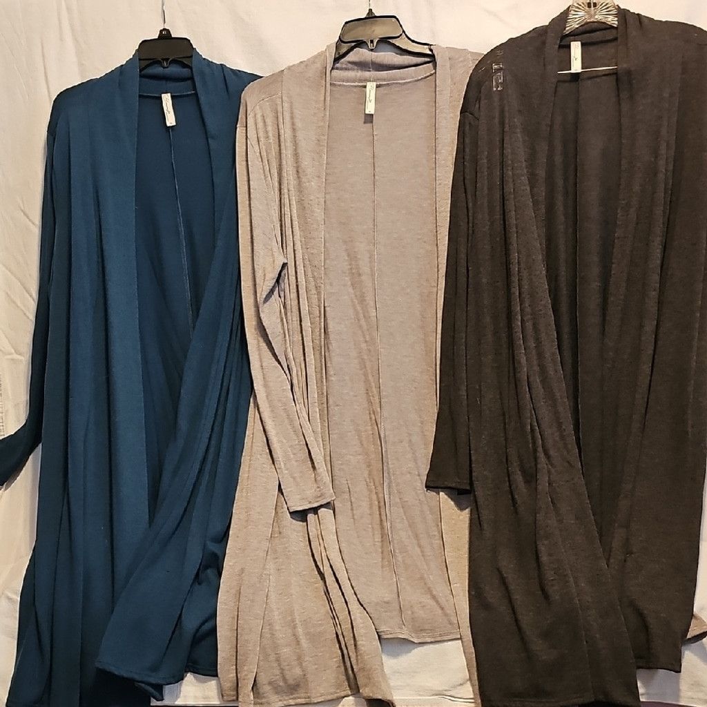 NO ID Women's Open Front Duster Cardigans Size 3XL / US 20-22 - 2 Thumbnail