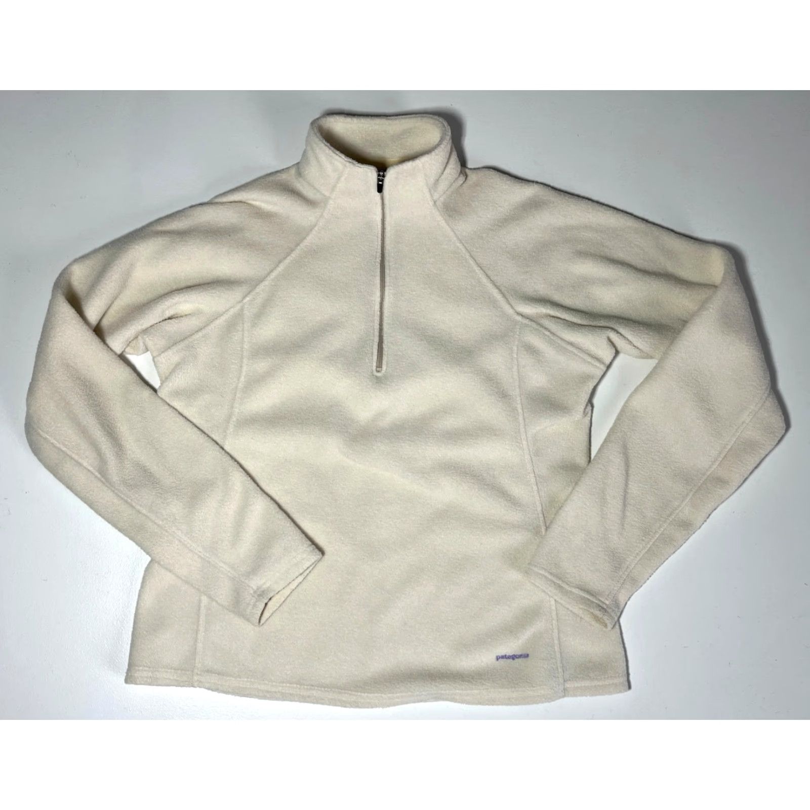 Patagonia VINTAGE Patagonia Women's Capilene Expedition Weight Fleece Zip-T M Off-White 1/4 Zip Outdoor Hiking 2004 Shows Style 43484 Womens Size M / US 6-8 / IT 42-44 - 4 Thumbnail
