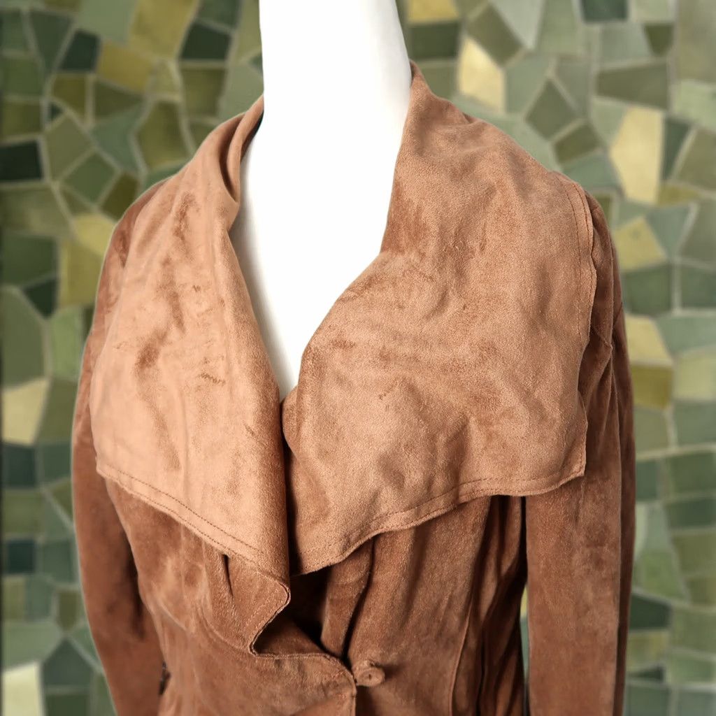 NIC+ZOE NIC+ZOE Cognac Brown Faux Suede Moto Jacket MP Woman Petite Medium M Size M / US 6-8 / IT 42-44 - 1 Thumbnail