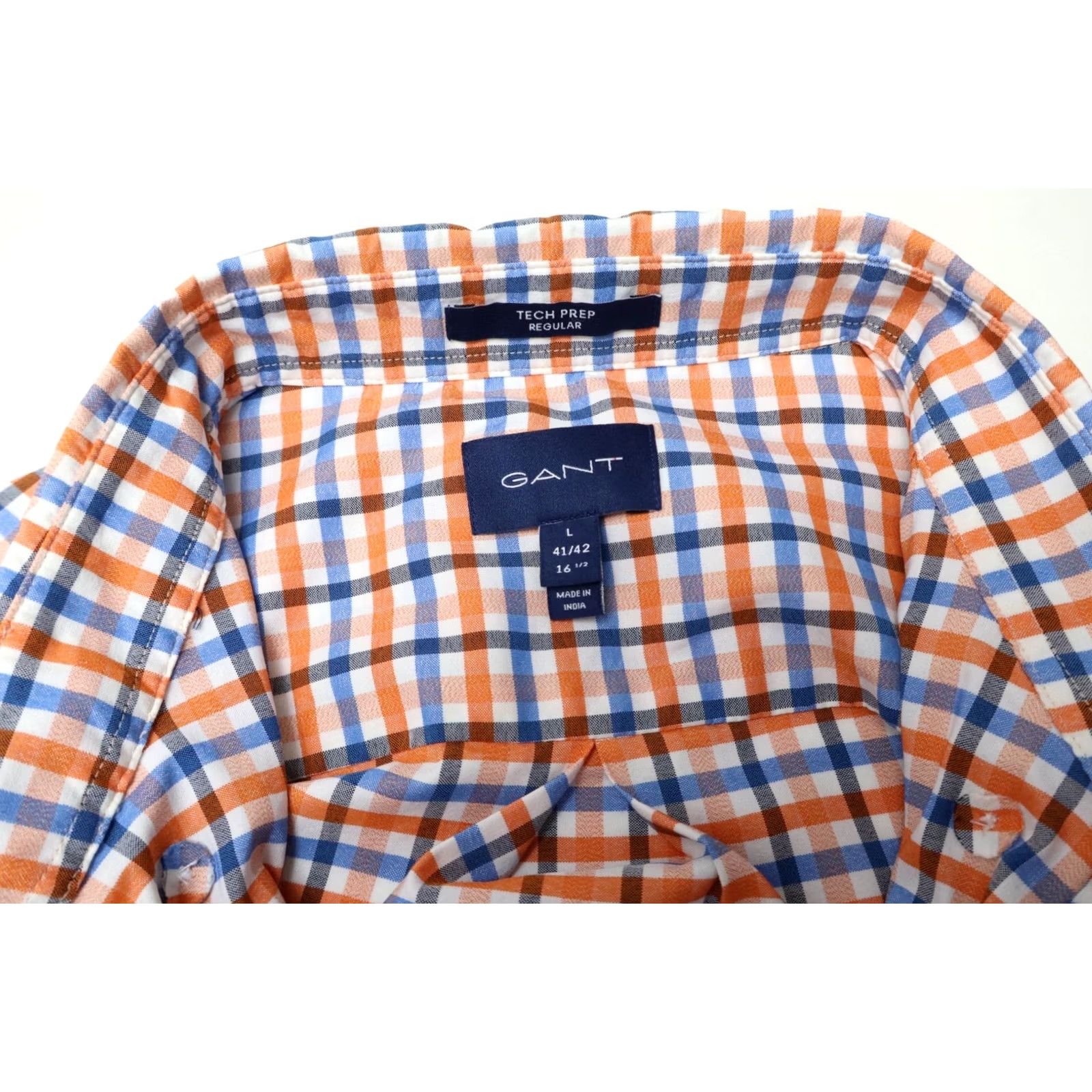 Gant GANT Tech Prep Regular Shirt Men Large Multicolor Check Long Sleeve Button-Up Size US L / EU 52-54 / 3 - 5 Thumbnail