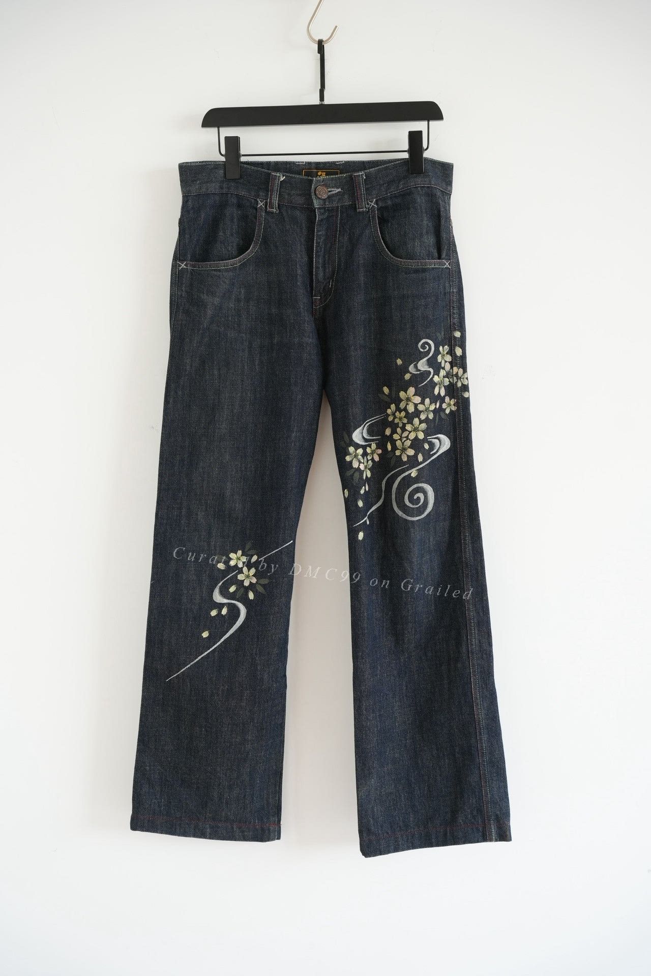Other ZEN Kyoto Yuzen-dye Cherry Blossom Jeans Size US 32 / EU 48 - 1 Thumbnail