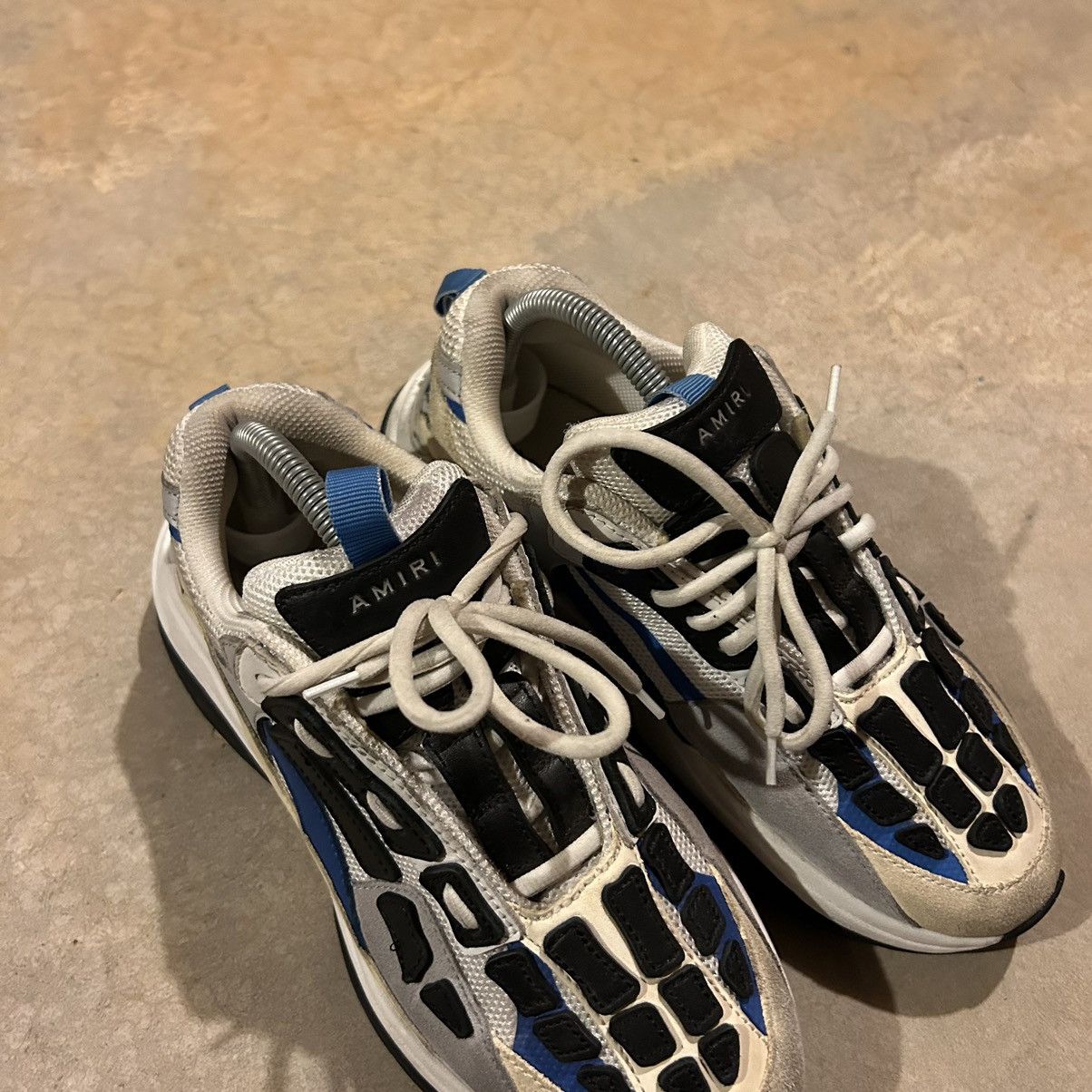 Amiri × Designer Amiri Skeleton Bone Runner White Black Grey Blue US 8 Size US 8 / EU 41 - 7 Thumbnail