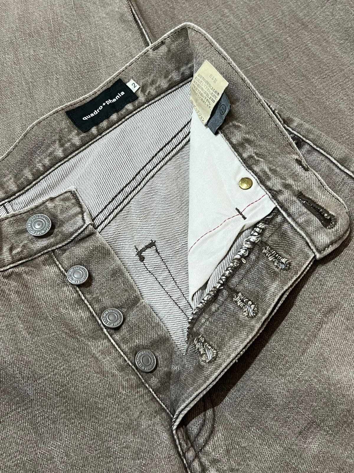 Big John Vintage Quadro+Phenia Big John Japan - Distressed Denim Size US 29 - 8 Thumbnail