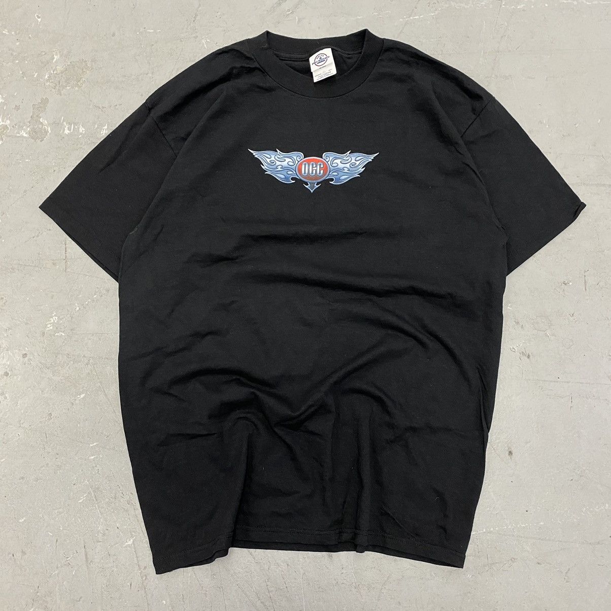 Harley Davidson × Japanese Brand × Vintage Vtg Y2K Orange County Choppers Gothic Buker Flame Tee Size US L / EU 52-54 / 3 - 2 Thumbnail