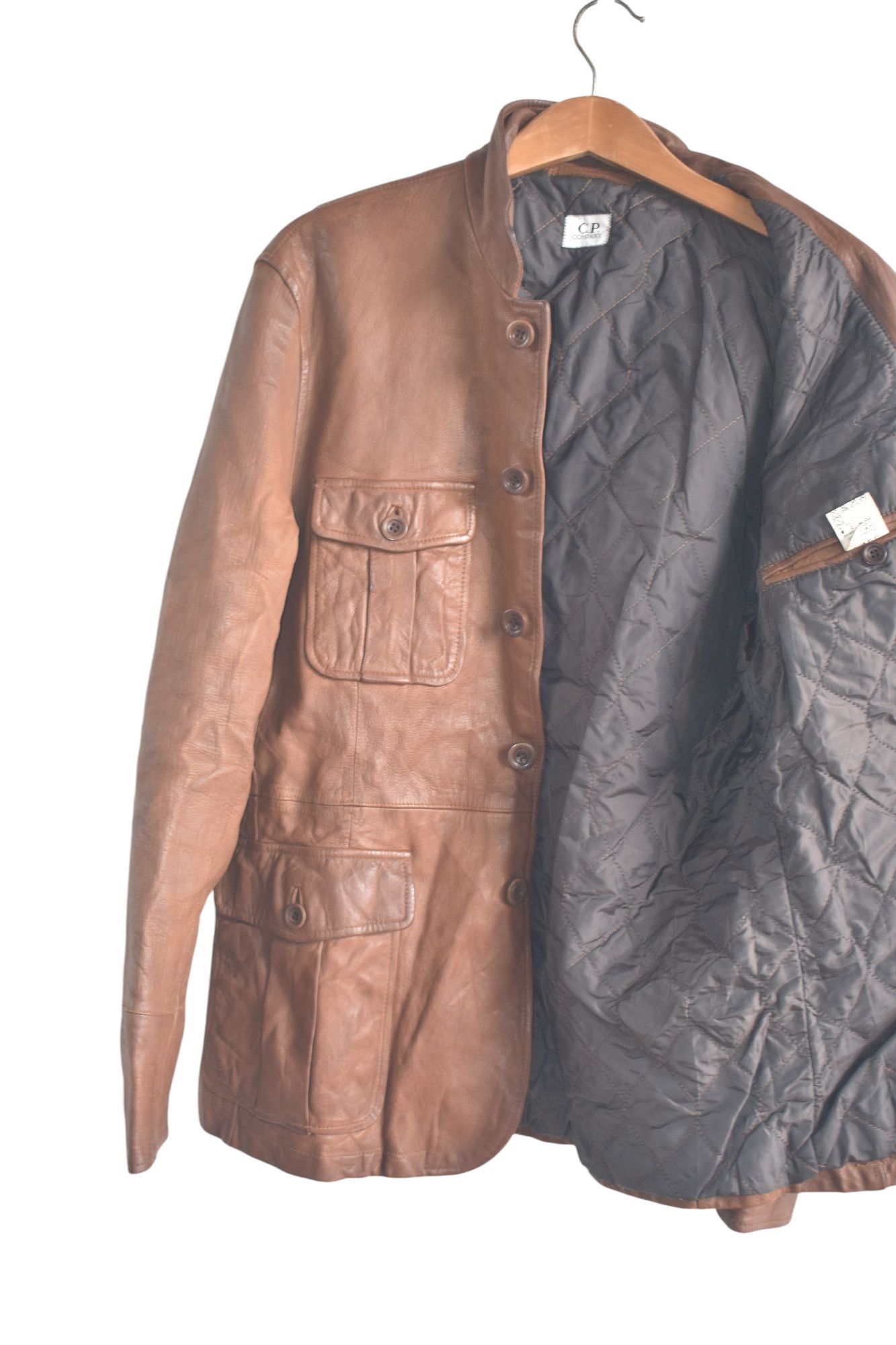 C.P. Company × Vintage VINTAGE CP COMPANY LEATHER JACKET A064 Size S / US 4 / IT 40 - 7 Thumbnail