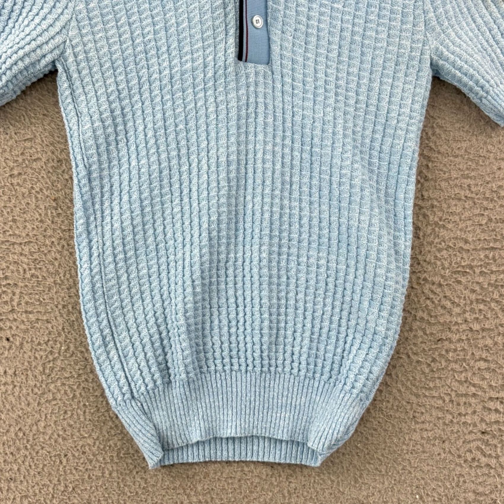 Vintage VINTAGE Custom Quality Shirt Womens Small Blue 60s Terry Cloth Button Size S / US 4 / IT 40 - 2 Thumbnail