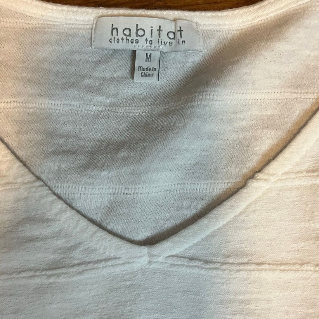 Habitat Habitat Textured Short Sleeve White VNeck TShirt with pocket Size M / US 6-8 / IT 42-44 - 5 Thumbnail