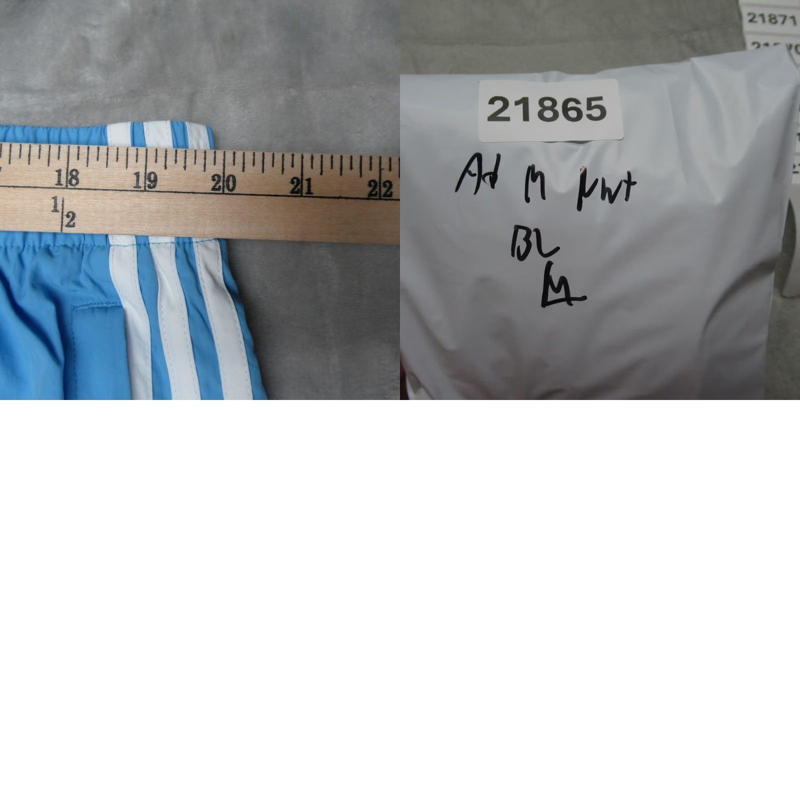 Adidas Adidas Shorts Mens 2XL Blue Drawstring Light Adicolor Sprinter Nylon Athletic Shorts Men 2XL Blue Striped 90s Style Size US 39 - 10 Thumbnail