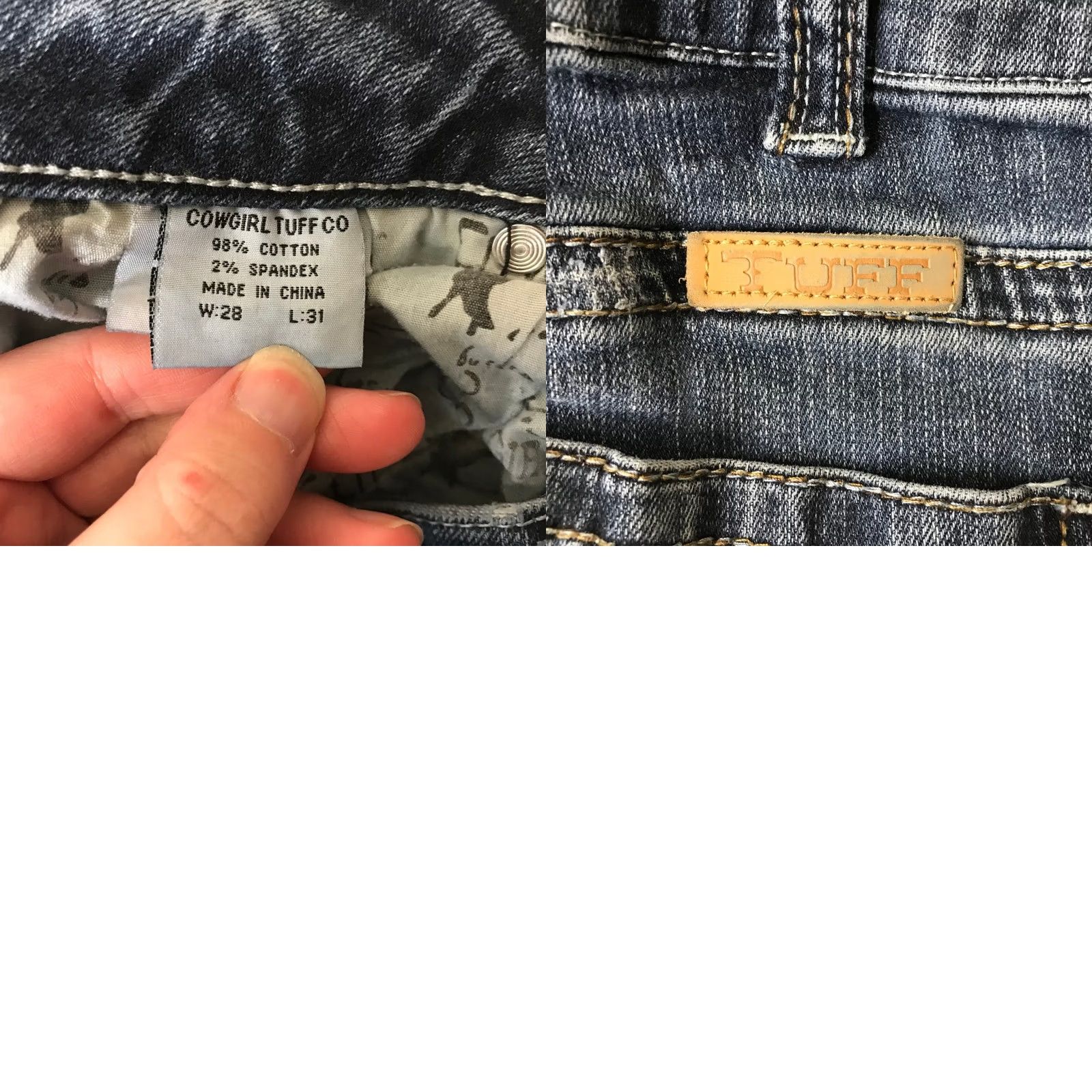 CO Cowgirl Tuff Co Bootcut Jeans Dark Wash Embroidered Pockets 5-Pocket 28x31 Western Western Womens Jeans Size 27" / US 4 / IT 40 - 8 Thumbnail