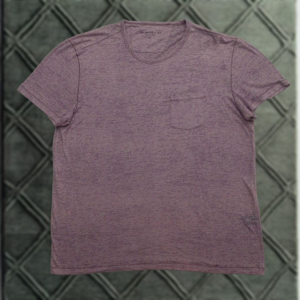 John Varvatos John Varvatos T-Shirt Mens XL Red V-Neck Short Sleeve Burnout 23X28 Size US XL / EU 56 / 4 - 1 Thumbnail
