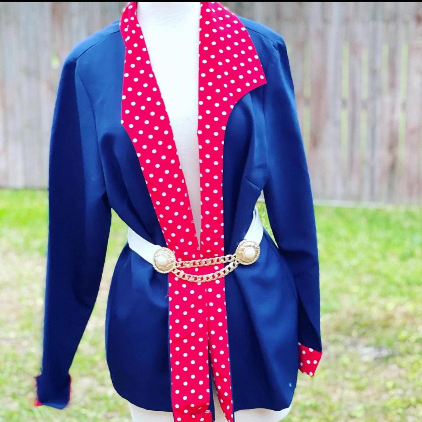 Other Anthony Richards Blazer Size Medium To Xl Polka Dots Color Size XL / US 12-14 / IT 48-50 - 2 Thumbnail