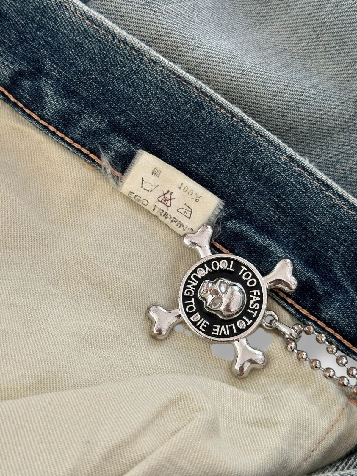 Ego Tripping ego tripping “damn” “kick a*s” patchwork denim Size US 32 / EU 48 - 4 Thumbnail