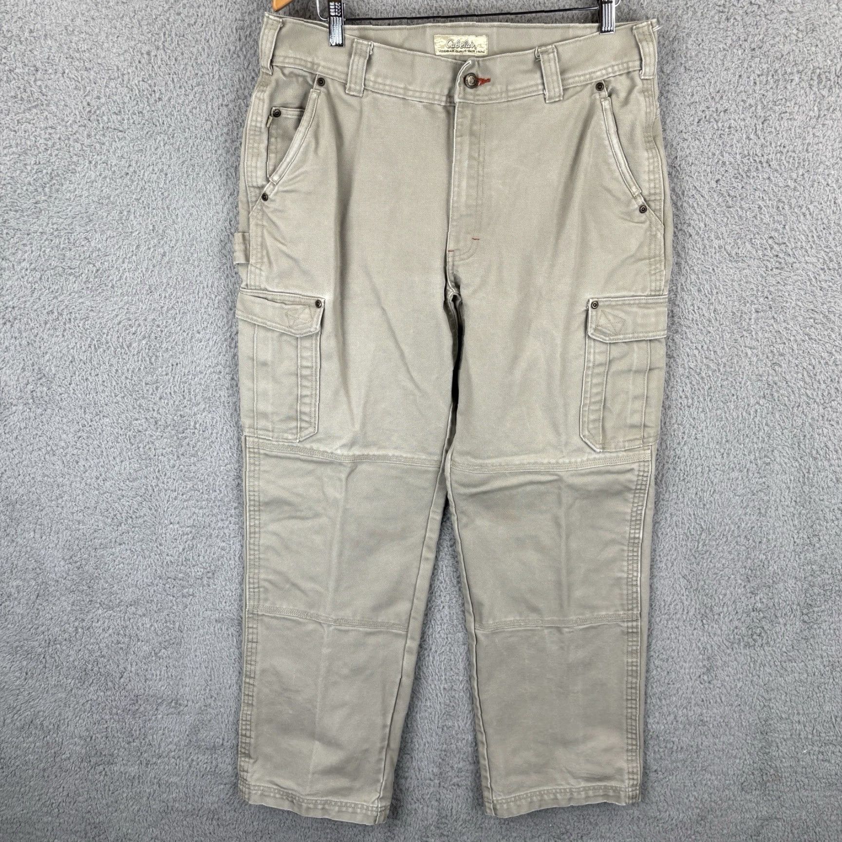 Vintage Cabela's Cargo Pants Men 34x32 Olive Green Heavy Twill Duck Canvas Work Outdoor Size US 34 / EU 50 - 2 Thumbnail